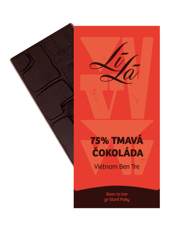 75% Tmavá čokoláda Vietnam Ben Tre