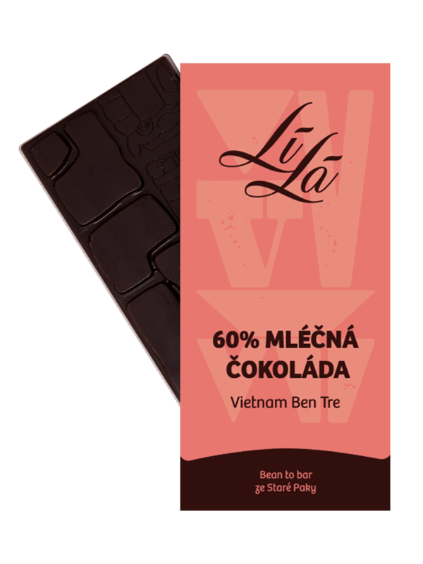 60% Mléčná čokoláda Vietnam Ben Tre