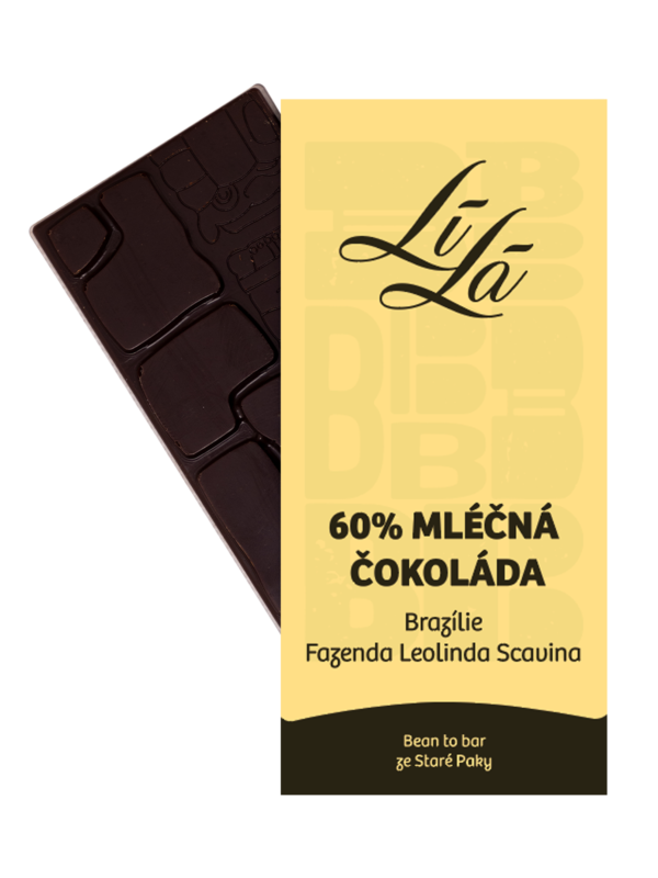 60% Mléčná čokoláda Brazílie Fazenda Leolinda Scavina